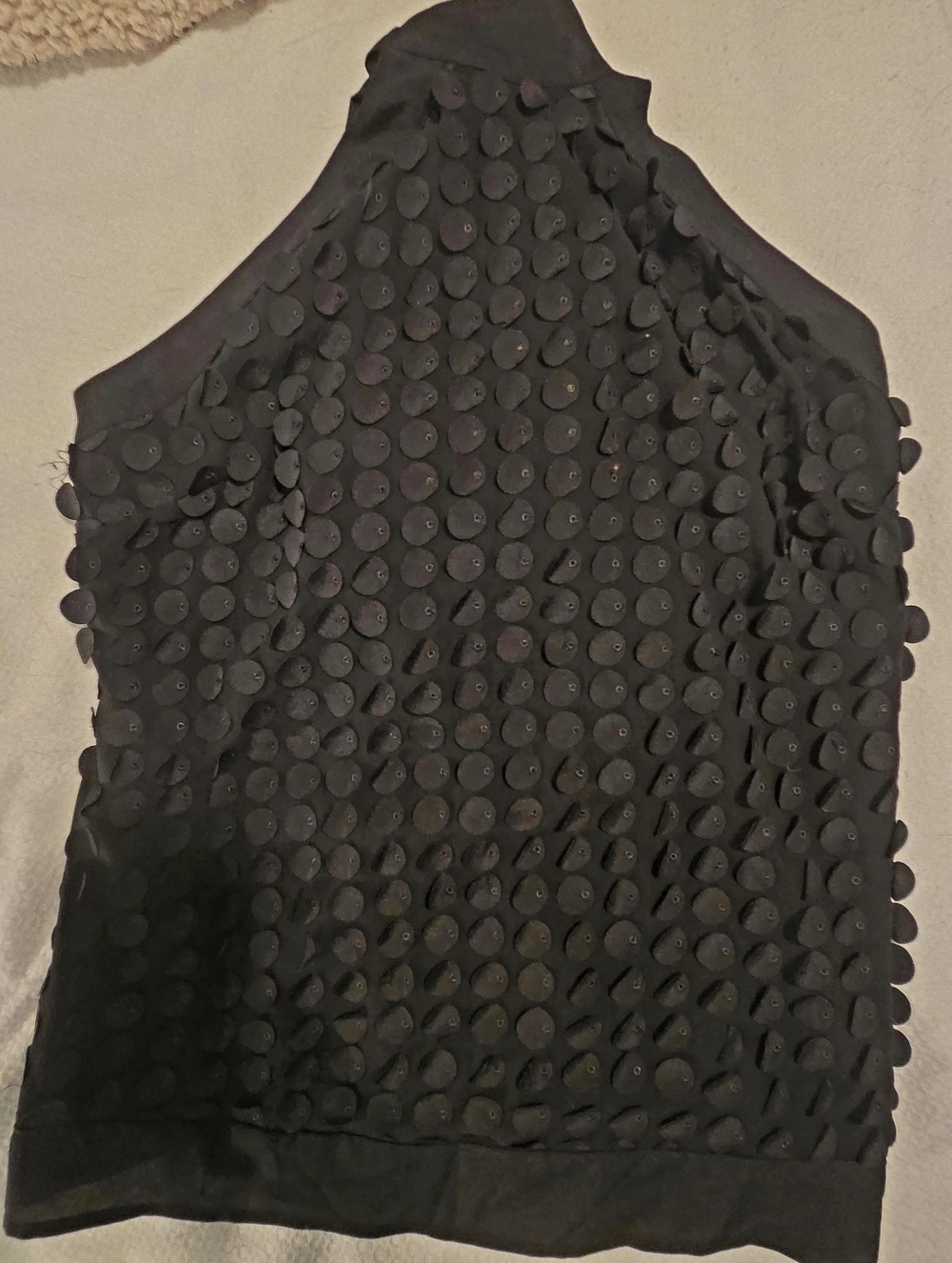 Avenue Black Textured Sleeveless Top